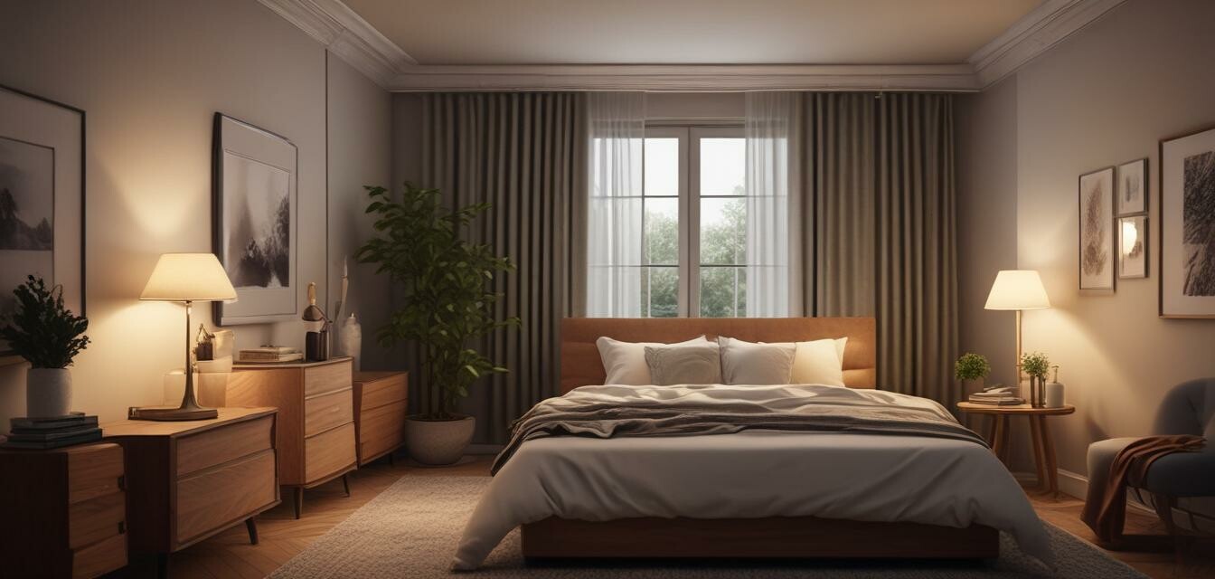 Cozy bedroom lighting