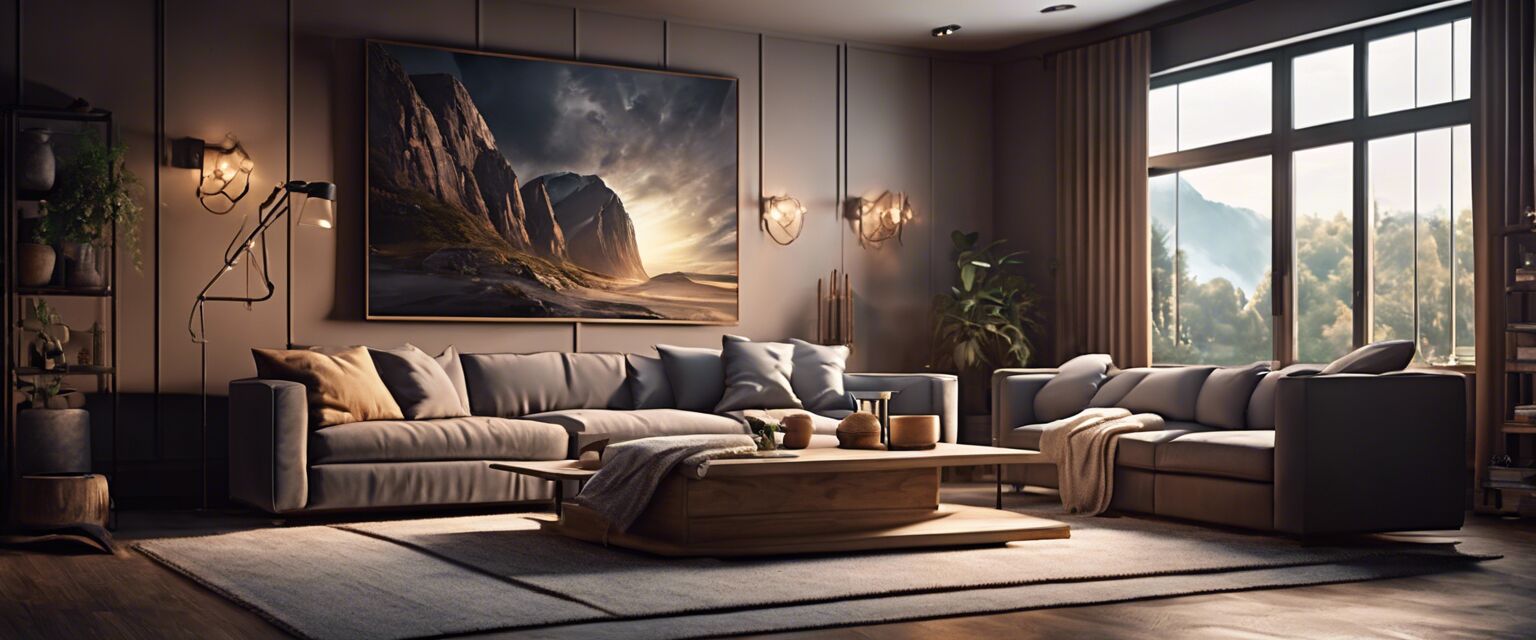 Cozy home entertainment zone