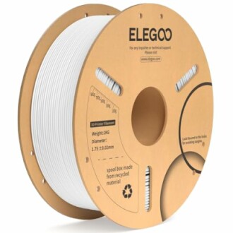 Elegoo white 3D printer filament spool