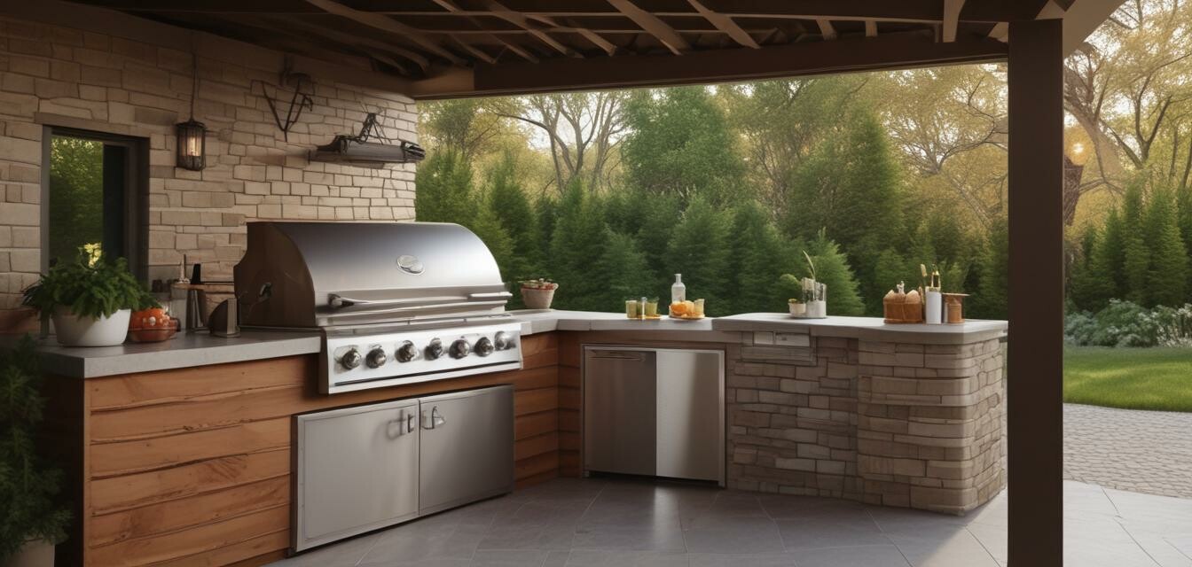 Outdoor kitchen setup