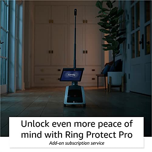 Mobile security device with Ring Protect Pro advertisement