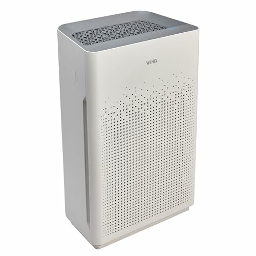 Winix air purifier with sleek white design.